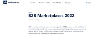 b2b marketplces_dealroom